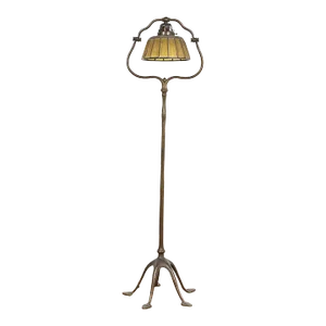Tiffany Studios New York Linenfold Harp Floor Lamp