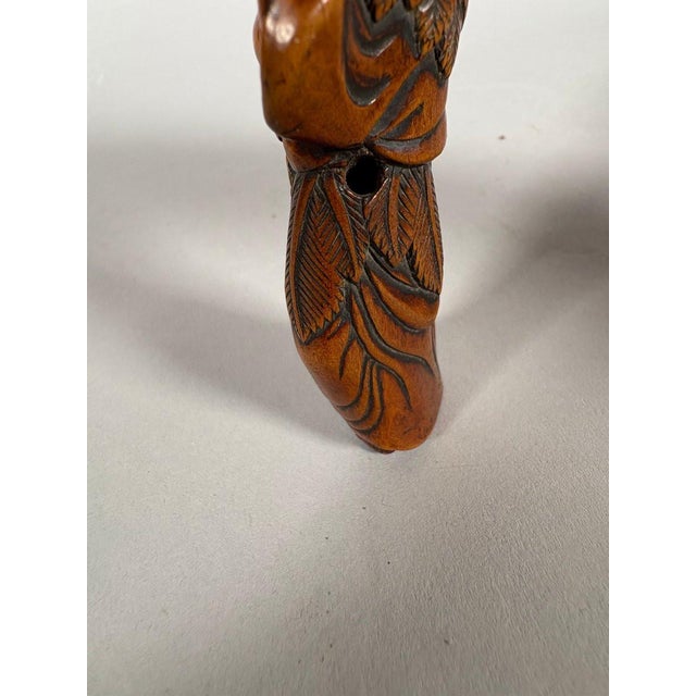 Wooden netsuke, early 18th century, Edo period, Japan For Sale - Image 12 of 12