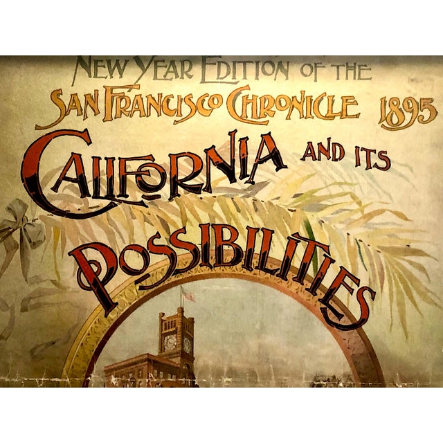 Framed 1895 San Francisco Chronicle New Year’s Cover "California and Its Possibilities" For Sale - Image 4 of 6