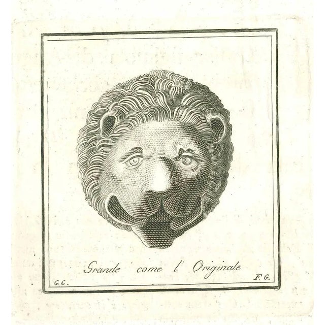 Ancient roman relief, from the series "antiquities of herculaneum", is an original etching on paper realized by an...