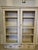Antique French Hand-Painted Bookcase/Cabinet - Distressed White, Beaded Trim, Double Door For Sale - Image 4 of 8