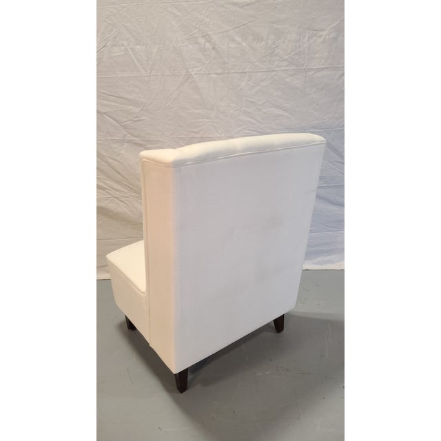 Late 20th Century Late 20th Century White Armless Accent Chair For Sale - Image 5 of 6
