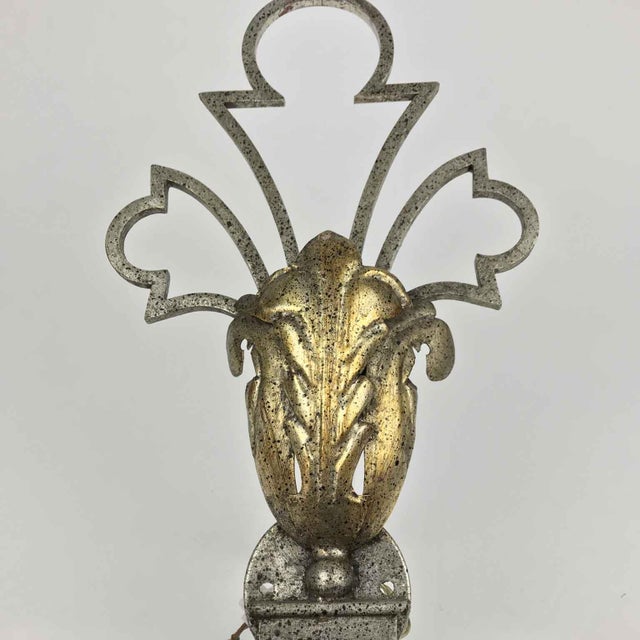 Silver and Gold Iron Appliques, 1980s, Set of 2 For Sale - Image 4 of 8