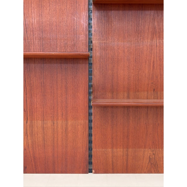Vintage Modular Wall Bookcase in Teak, 1970s For Sale - Image 11 of 14