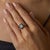 1920s 1920s Art Deco Inspired Diamond Onyx Platinum Square Target Ring, Size 7 For Sale - Image 5 of 6