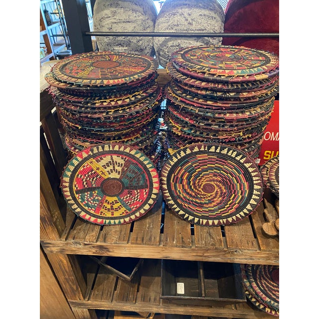 Textile Vintage Gombe Basket Plate For Sale - Image 7 of 7
