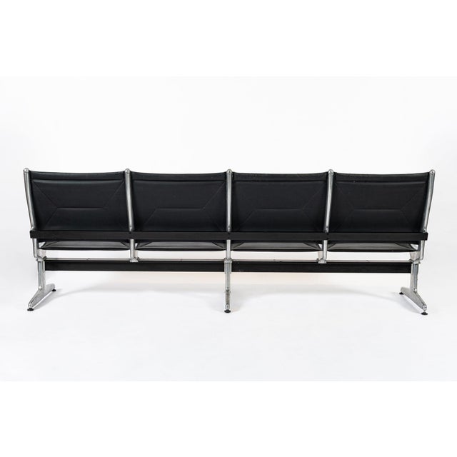 1990s Mid Century Eames for Herman Miller Black Tandem Sling Seating For Sale - Image 10 of 14