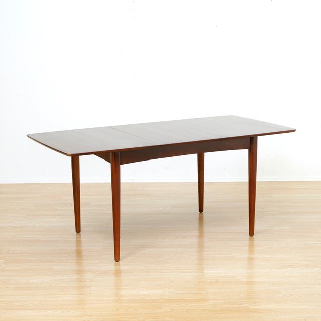 1960s 1960s Mid Century English Walnut Extending Dining Table For Sale - Image 5 of 10