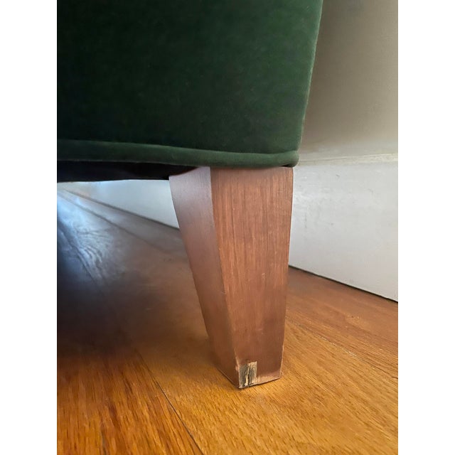 Anthropologie Anthropologie Velvet Fan Pleat Custom Sofa For Sale - Image 4 of 7