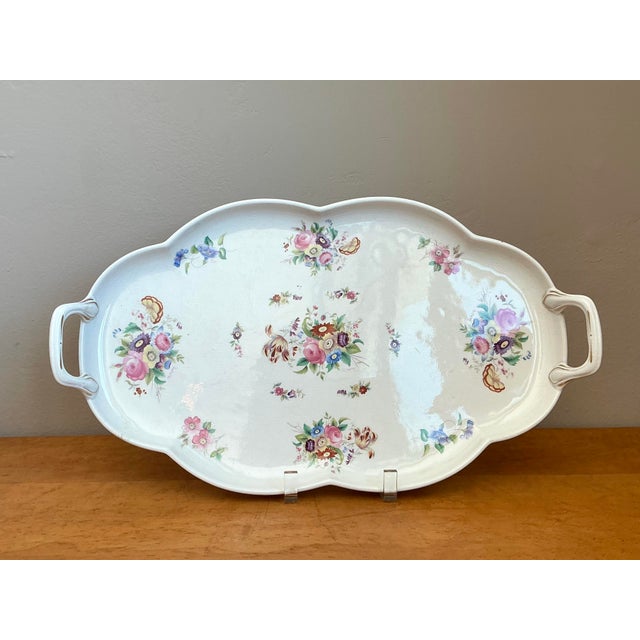 Vintage Coalport Glazed Ceramic Floral Tray For Sale - Image 11 of 12