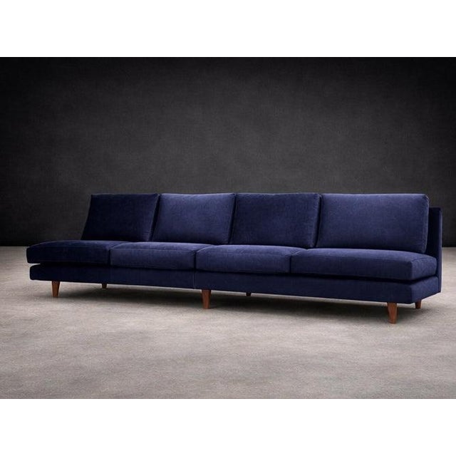 Four-Seat Brazilian Modern Sofa in Hardwood by Joaquim Tenreiro, Brazil, 1950s For Sale - Image 11 of 15