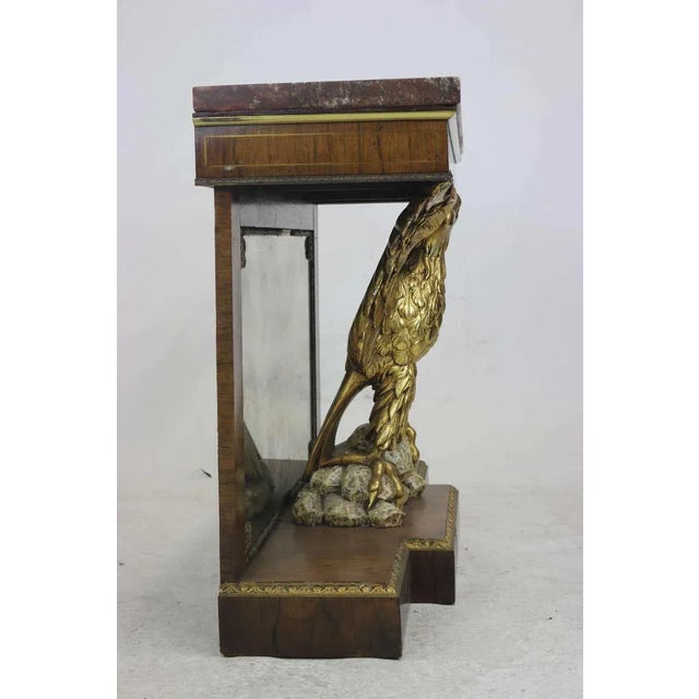 Refined Federal Style Rosewood Eagle Console Table For Sale In West Palm - Image 6 of 12