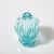 Art Deco Faceted Cut Crystal Vase in Aquamarine Hue Signed Moser For Sale - Image 9 of 17