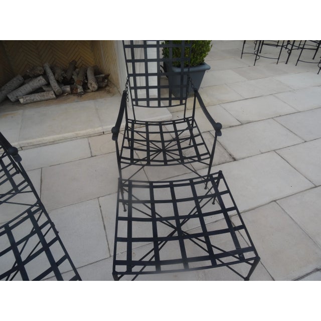 Mid 20th Century Vintage Mario Papperzini for Salterini Lounge Chairs With Ottomans a Pair, Attributed For Sale - Image 9 of 12