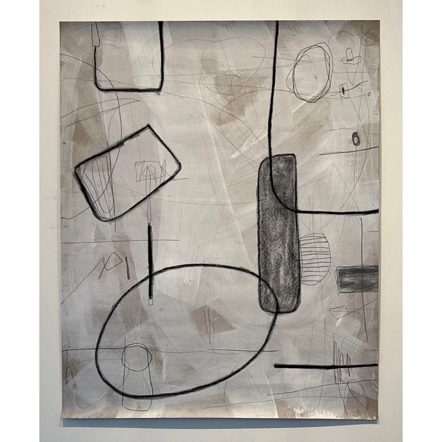 Untitled #408 by Murray Duncan Mixed media on paper Size: 32" x 40" Unframed, signed This striking contemporary artwork by...