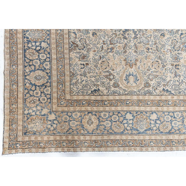 Authentic Persian Tabriz Handmade Wool Rug For Sale - Image 4 of 9