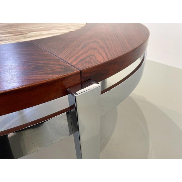 Danish Modern Round Rosewood and Marble Coffee Table from Bendixen Design, 1970s For Sale - Image 15 of 18