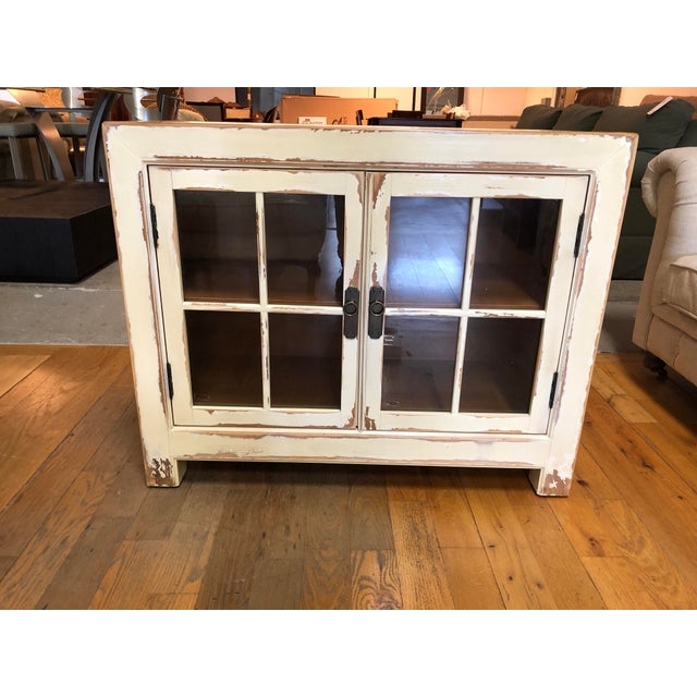 Ethan Allen Ming Aged Bisque Small Media Cabinet Chairish