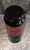Art Deco Vase with White and Red Hand-Painted Decoration on Black Glass, 1930s For Sale - Image 4 of 5