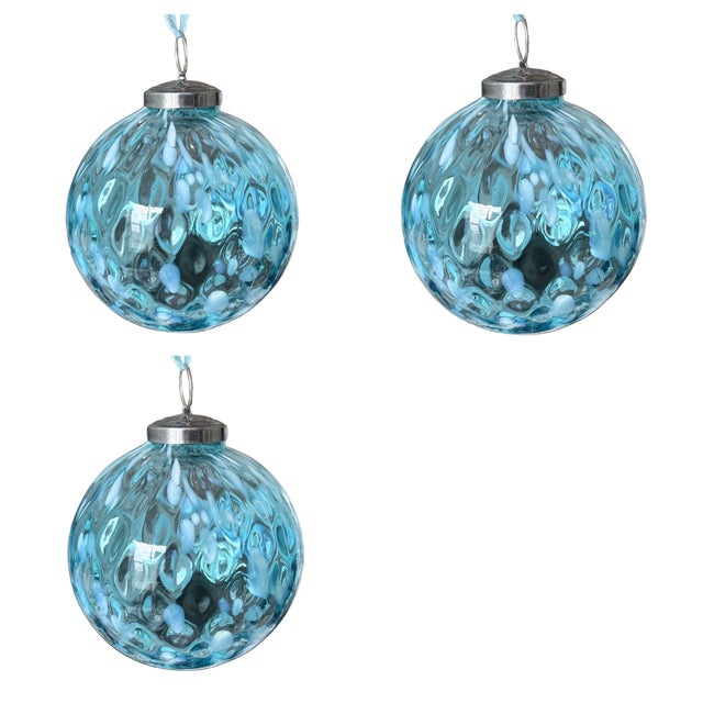 Contemporary Vintage Glittery Bird Nest Christmas Ornaments - Set of 4 For Sale - Image 3 of 5