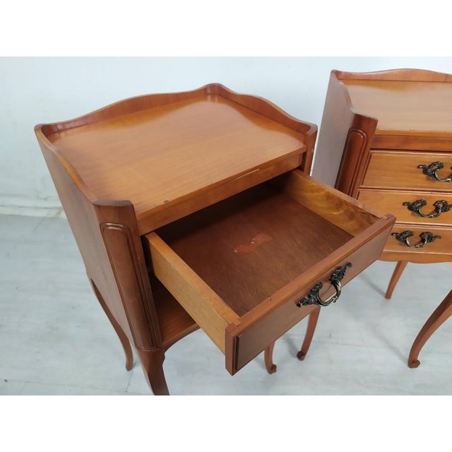 Louis XV Nightstands, 1970s, Set of 2 For Sale - Image 9 of 18