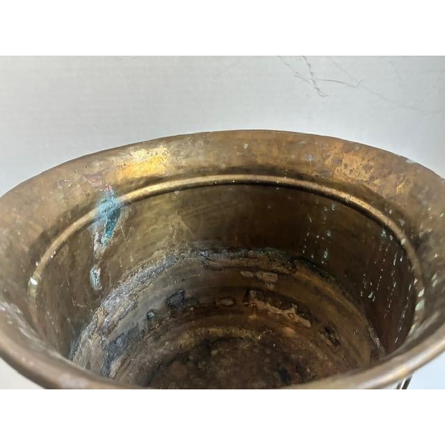 Vintage Brass Jardinière With Lion Handles and Claw Feet - Indoor Planter For Sale - Image 9 of 16