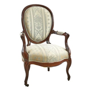 Carved Berger Armchair, 1800s For Sale
