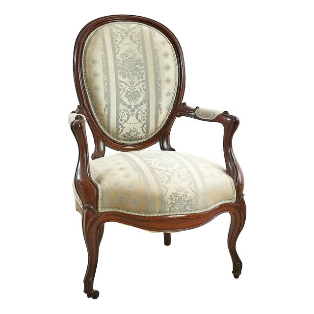 Carved Berger Armchair, 1800s For Sale