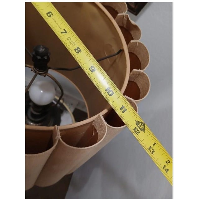 1950 Stiffel Large Lamp Lion Heads Feet Neoclassical Brass W Shade Dark Academia For Sale - Image 16 of 18