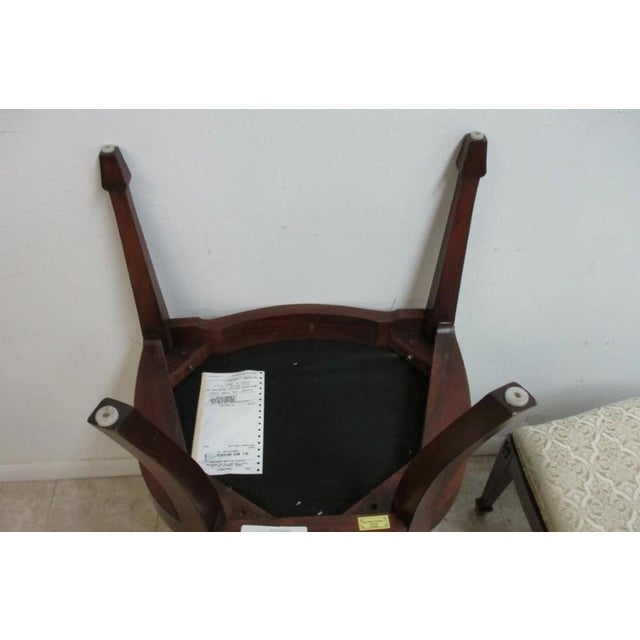 1980s Pair Drexel Mahogany Chippendale Shield Back Dining Side Chairs C For Sale - Image 10 of 14