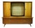 Mid-Century Living Room Display Cabinet with Glass Sliding Doors, Germany, 1960s For Sale