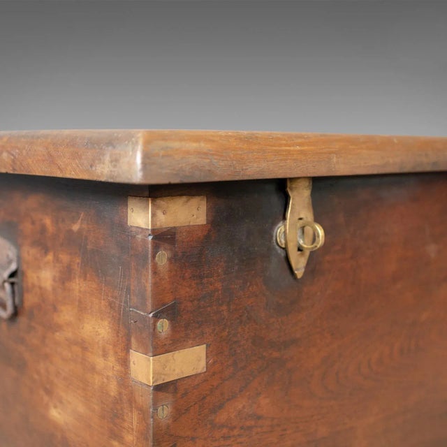 1890 Burmese Teak Dowry Chest For Sale - Image 9 of 13