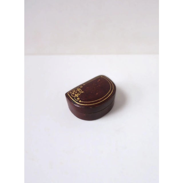 Italian Leather Jewelry Box, Small For Sale In New York - Image 6 of 10
