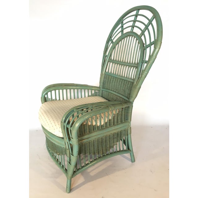 Ficks Reed Rattan Bamboo Fan Back Arm Chair Chairish