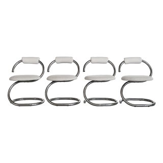 Vintage Cobra Chairs by Giotto Stoppino, Italy, 1970s, Set of 4 For Sale