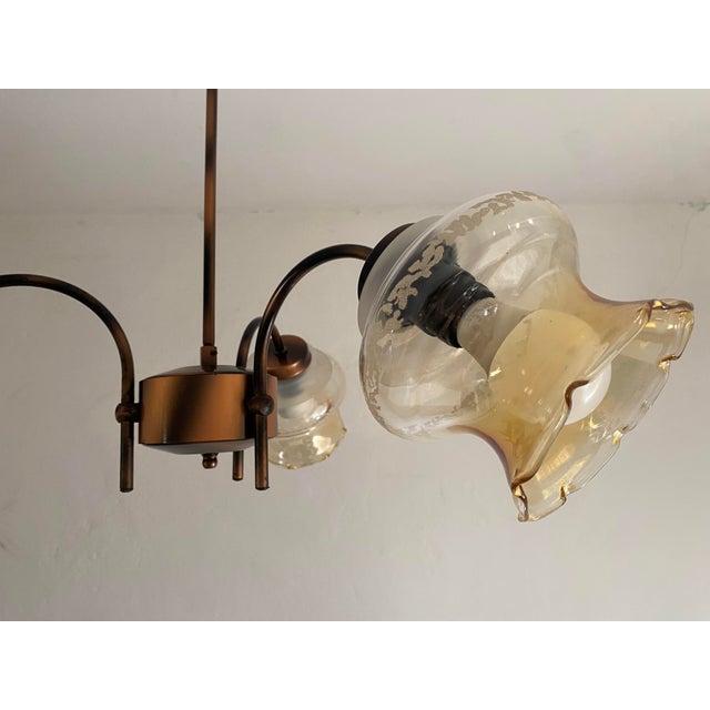 Vintage Three-Light Chandelier by Kaj Dol Pri Hrastniku, Slovenia, 1990s For Sale - Image 9 of 13