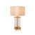 2020s Artemis Glass Cylinder and Hammered Metal Lamp with Gold Feet For Sale - Image 5 of 5