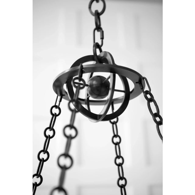 Chapman & Myers for Visual Comfort Signature Modern Globe Lantern in Bronze with White Glass For Sale In Houston - Image 6 of 9
