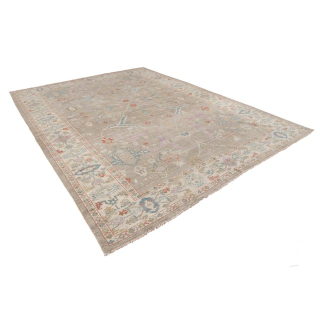 21st Century Modern Sultanabad Wool Rug For Sale - Image 10 of 13