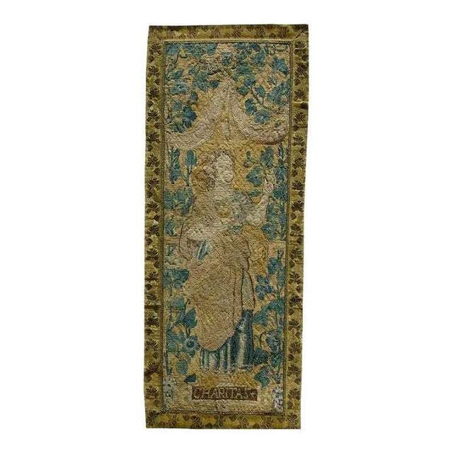 Tan Antique 16th Century Flemish Tapestry For Sale - Image 8 of 9