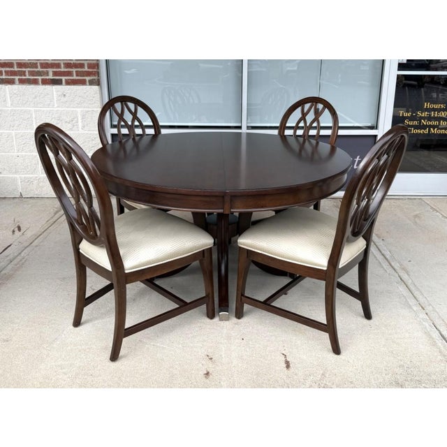 7 Piece Kincaid Alston Collection Round Dining Set For Sale - Image 4 of 16