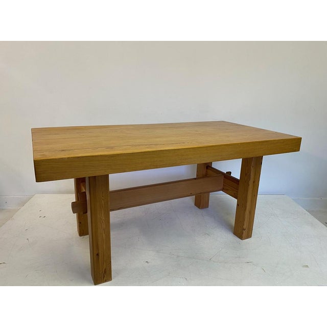 Swedish Chunky Pine Dining Table, 1970s For Sale - Image 12 of 17