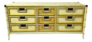 1970s Hollywood Regency, Faux-Bamboo Dresser by Stanley Furniture