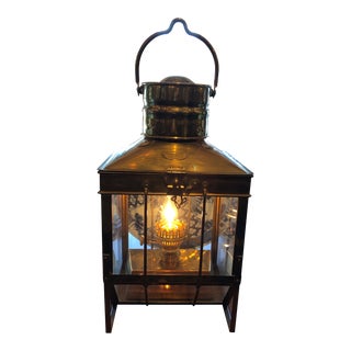 Davey & Company English Brass Nautical Ship Lantern Lamp For Sale