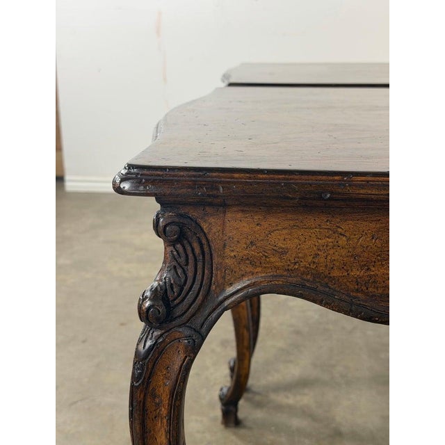 Pair of Louis XV Side Tables, Burl Walnut, Hand-Carved, Circa 1920s For Sale - Image 13 of 18