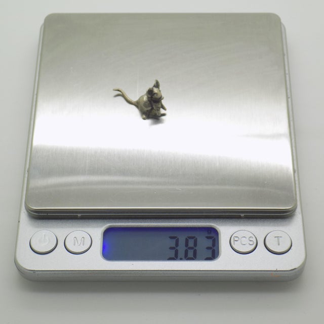 Vintage Italian Handmade Field Mouse Miniature in Silver 800, Florence, 1970s For Sale - Image 9 of 12