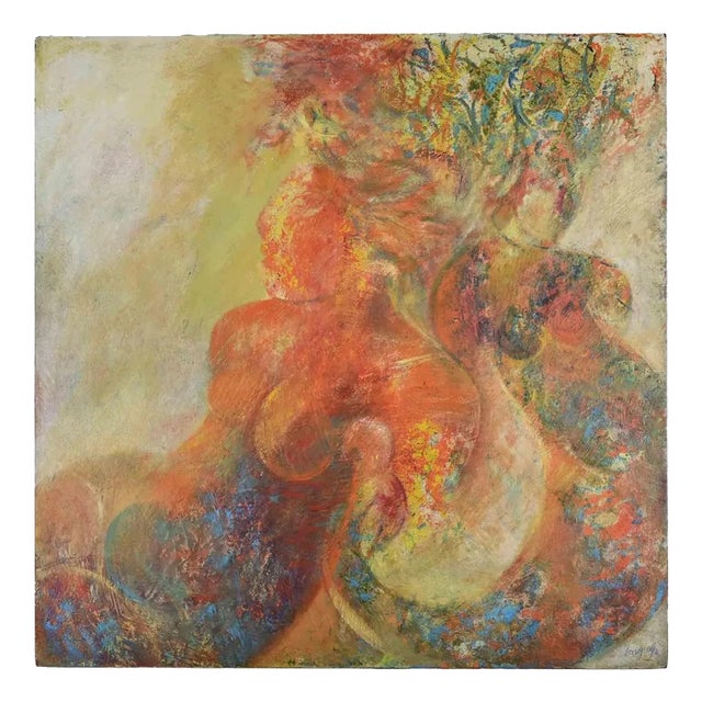 Sebastiano Sanguigni, Leda and the Swan, Oil Painting, 2000 For Sale