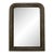 Antique French Louis Philippe Style Mirror — Embossed Metal Over Wood, Original Foxed Glass, Late 19th/Early 20th Century For Sale