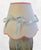1970s Vintage Custom Painted Styled John Dickinson Draped Plaster Pale Blue Table Lamp W/ Custom Ribbon Shade For Sale - Image 5 of 10