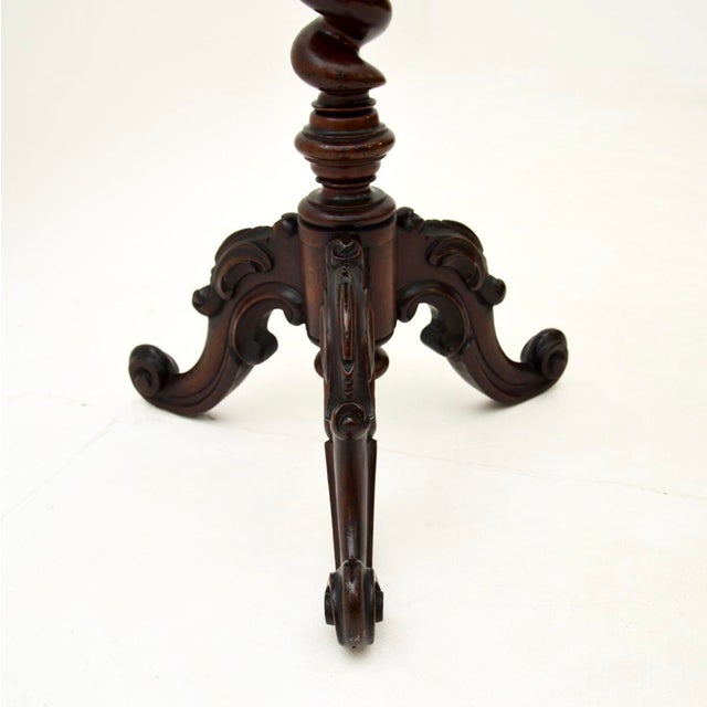 Mid 19th Century Antique Victorian Barley Twist Side Table, 1860s For Sale - Image 5 of 7